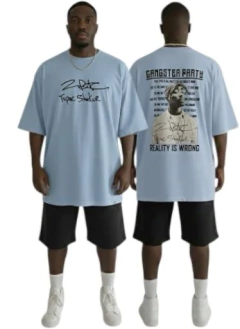 Camiseta oversized rap power Tupac - Rap Power