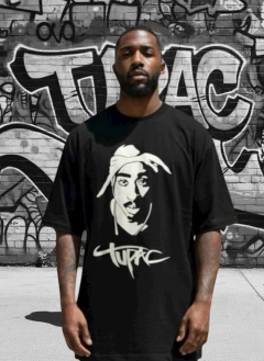 Camiseta tupac rap power oversized na internet