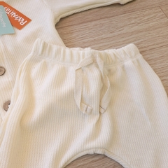Conjunto de bebe en wafle ( nido de beja) - Pececitos