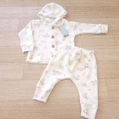Conjunto de bebe en wafle ( nido de beja)