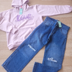 Jeans Wide leg rotura - Talle 4 al 16 - Pececitos