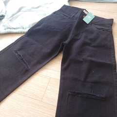 Jeans Wide leg rotura - Talle 4 al 16 - Pececitos