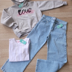 Jeans Wide leg celeste - Talle 4 al 16 - - comprar online