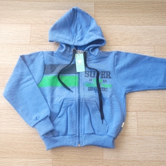 Campera frizada estampada niño- talle 4 al 16