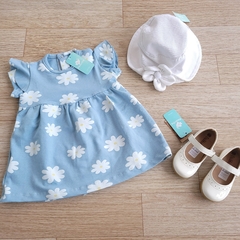 Vestido Margarita de beba Celeste