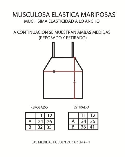 MUSCULOSA ELASTICA MARIPOSAS DE SEGUNDA - tienda online