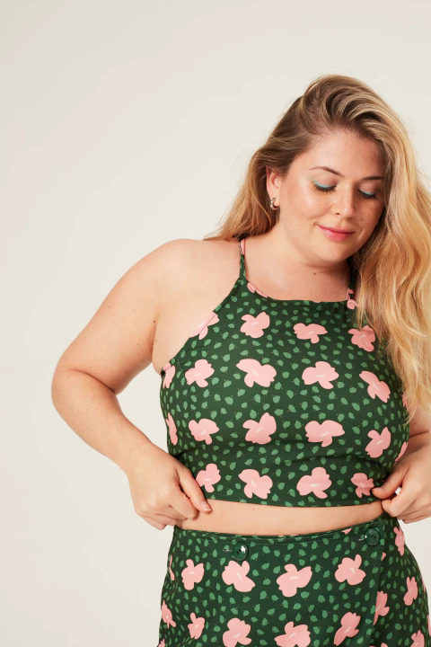 Top ATENEA - print rosa - comprar online