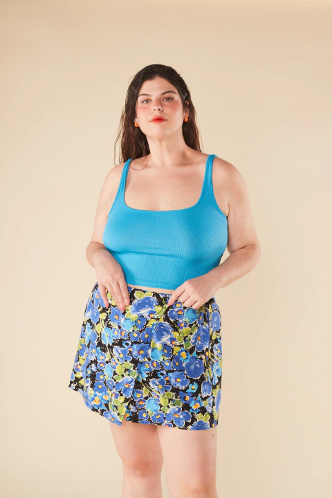 Falda SPRING - print verde - (copia)