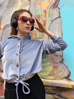 Campera CORDIAL plush - celeste