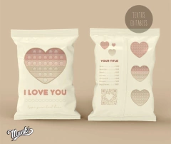 Bolsa Chip Bag Pop it con Textos Editable
