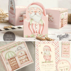 Kit Imprimible Bakery Santa Claus con Textos Editables