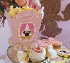 Imagen de Kit imprimible Minnie Dorado y Rosa PERSONALIZADO