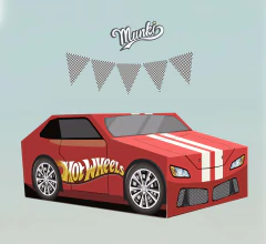 caja auto carrera hot wheels para golosinas sorpresa de cumpleaños