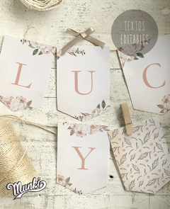 kit imprimible descargable baby shower primer añito nacimiento nursery newborn