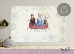 frozen banner pdf to print editable printable kit