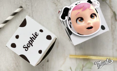 Cry Babies Party printable box Dotty dog baby