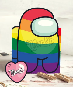 kit imprimible de among us live is love lgbt
