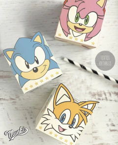 cajitas golosineras para candybar de sonic