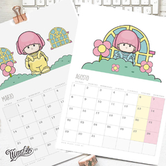 calendario muñecos antiguos pin y pon vintage