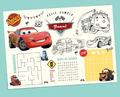 Cars Printable Activity Play Mat for Coloring and Playing