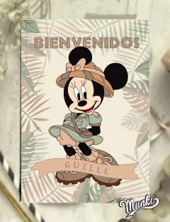 Kit imprimible Minnie Safari Rosa pastel PERSONALIZADO en internet