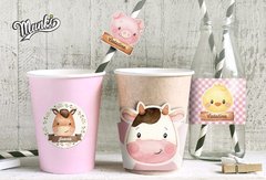 Kit Imprimible Granja Rosa PERSONALIZADO - Kits Imprimibles Munki