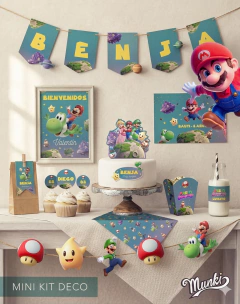 Kit de cumpleaños de Mario Galaxy para imprimir 