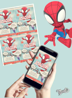 invitación digital spidey