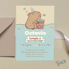 capybara digital invitations