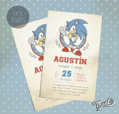 invitaciones de sonic para fiesta de cumpleaños imprimibles con textos editables pdf munki