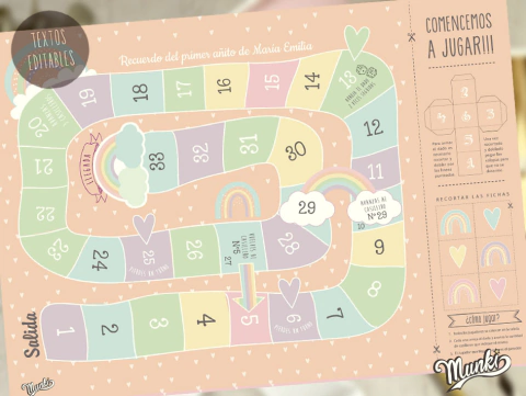 kit imprimible arcoiris rainbow printable party