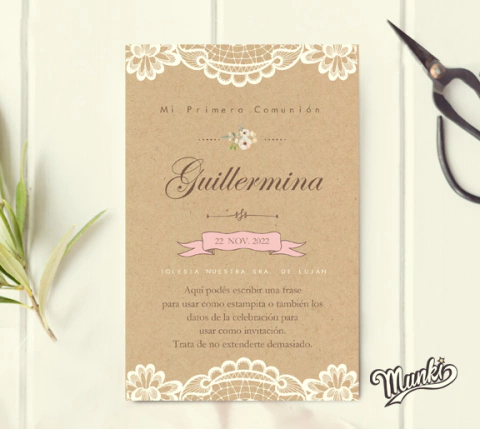 estampita comunión o bautismo pdf para imprimir