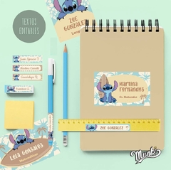 Printable Kit School Labels Stitch Editable Texts on internet