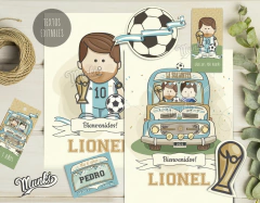 kit de cumpleaños messi argentina mundial qatar 2022 deco