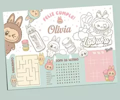 Mantel de Actividades Labubu - Envío Personalizado con Nombre - comprar online