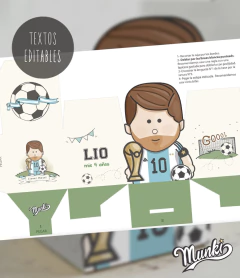 cajas para golosinas messi party candy box