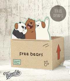 cajas osos escandalosos personalizadas para cumpleaños