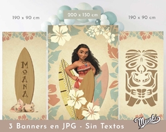 Printable kit Moana large posters jpg to print and decorate birthday