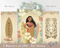 Kit imprimible Moana carteles grandes jpg para imprimir y decorar cumpleaños