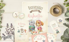 Kit imprimible Skye y Everest Paw Patrol PERSONALIZADO