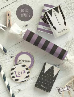 Merlina PDF Imprimível Festa de Aniversário Papel digital Você digita o texto