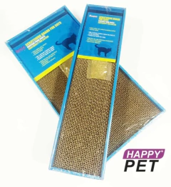 Rascador de cartón con hierba gatera