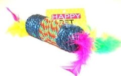 Tubito con sisal, plumas y sonido