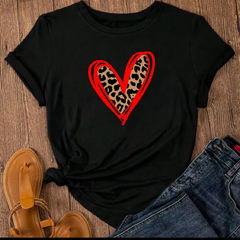 Remera "cuore animal print"