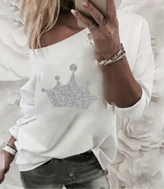 Remera manga larga “Princess" (cuello bote)
