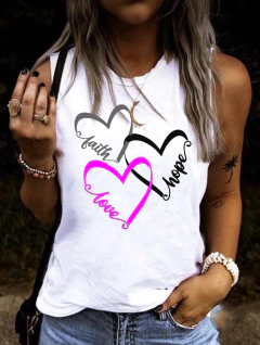 musculosa “Faith, hope, love "