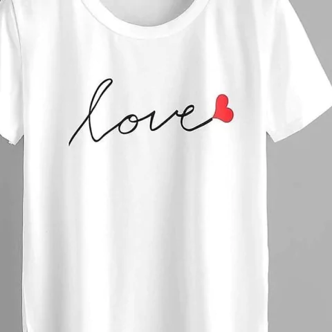 Remera "love" +corazon