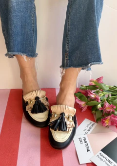 Slipper negro Doli negro y nude