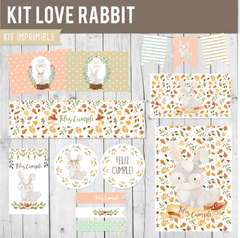 KIT IMPRIMIBLE - KIT LOVE RABBIT -