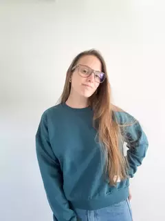 BUZO CROP BASIC PETROLEO - TIENDA FLUO